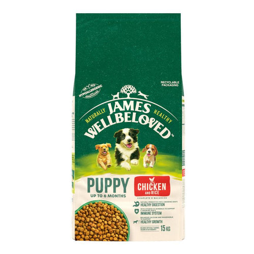 James Wellbeloved Dry Puppy Food Chicken & Rice 15kg - Get Set Pet