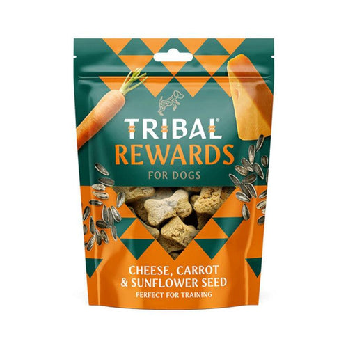 Tribal Rewards Hand Baked Dog Treats Cheese, Carrot & Sunflower Seed 125g - Get Set Pet