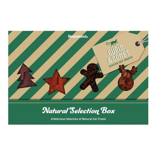 Rosewood Christmas Cupid & Comet Natural Cat Treat Selection Box - Get Set Pet