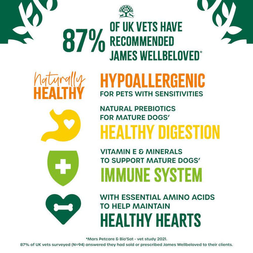 James Wellbeloved Senior Dry Dog Food Chicken & Rice 15kg - Get Set Pet