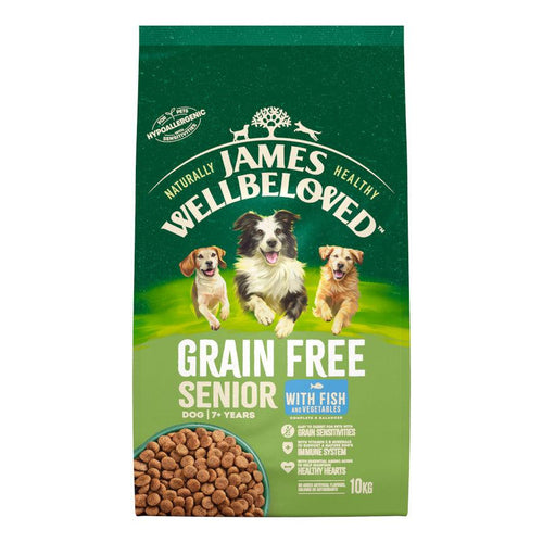 James Wellbeloved Grain Free Senior Dog Food Fish & Veg 10kg - Get Set Pet
