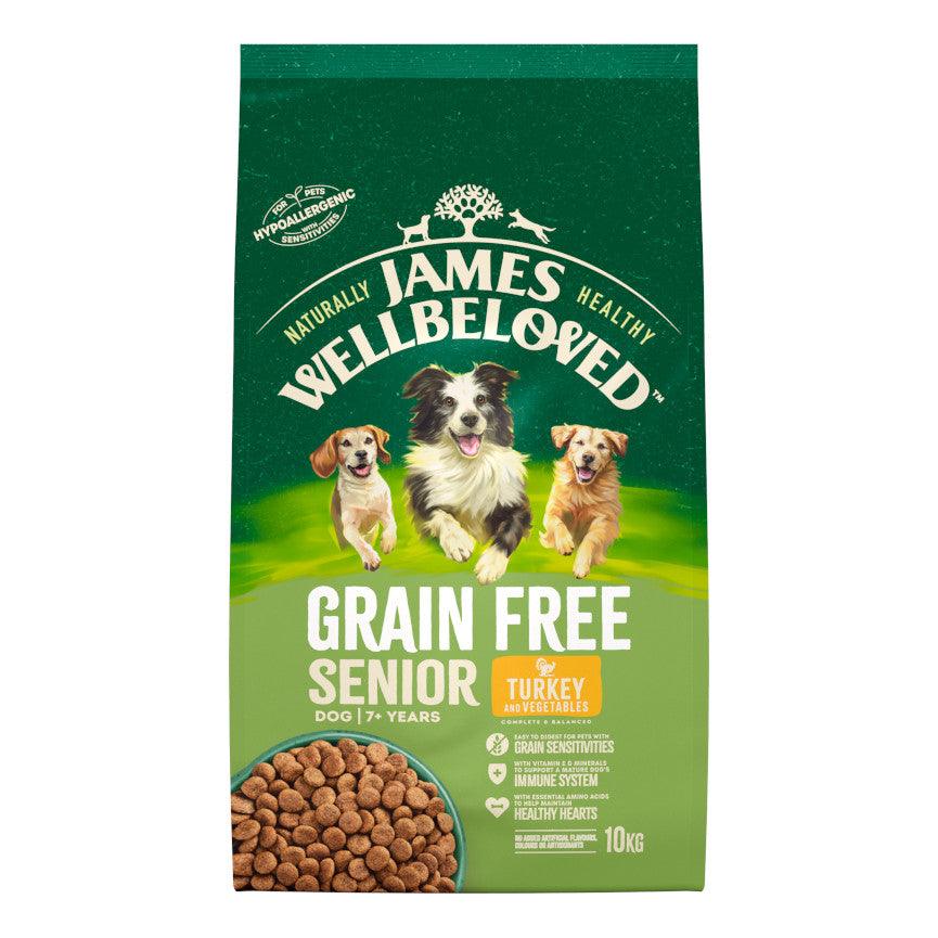 James Wellbeloved Grain Free Senior Dog Food Turkey Veg 10kg